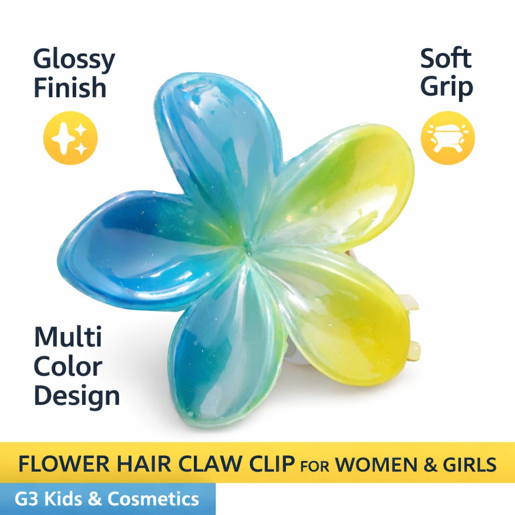 multi color flower hair clip